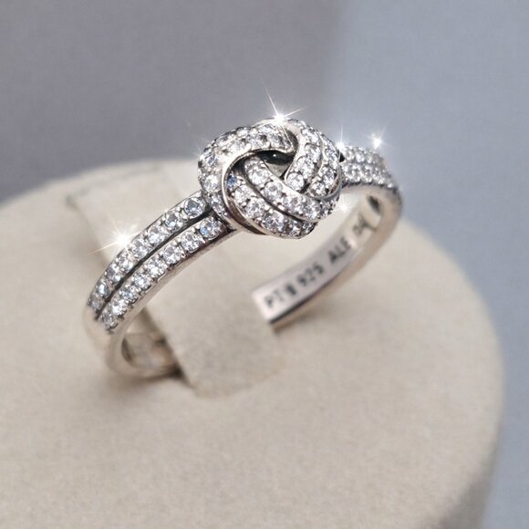 Pandora Jewelry - Pandora 925 Sterling Silver Sparkling Love Knot CZ Ring Size 7.5